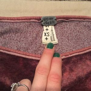 Free People Velour & Cotton Comfy Shirt